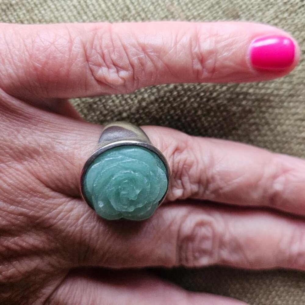 Kenneth Cole Sterling Silver Chrysoprase Ring - Picture 10 of 12